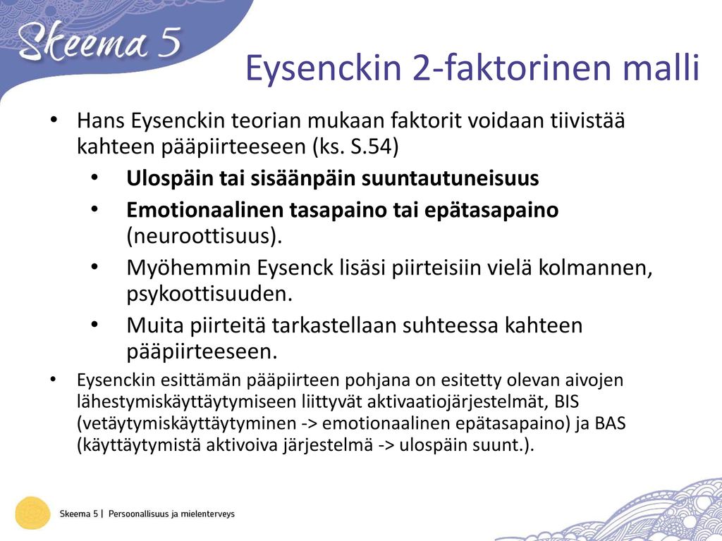 Eysenckin 2-faktorinen malli
