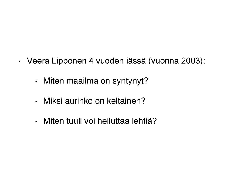 Veera Lipponen 4 vuoden iässä (vuonna 2003):