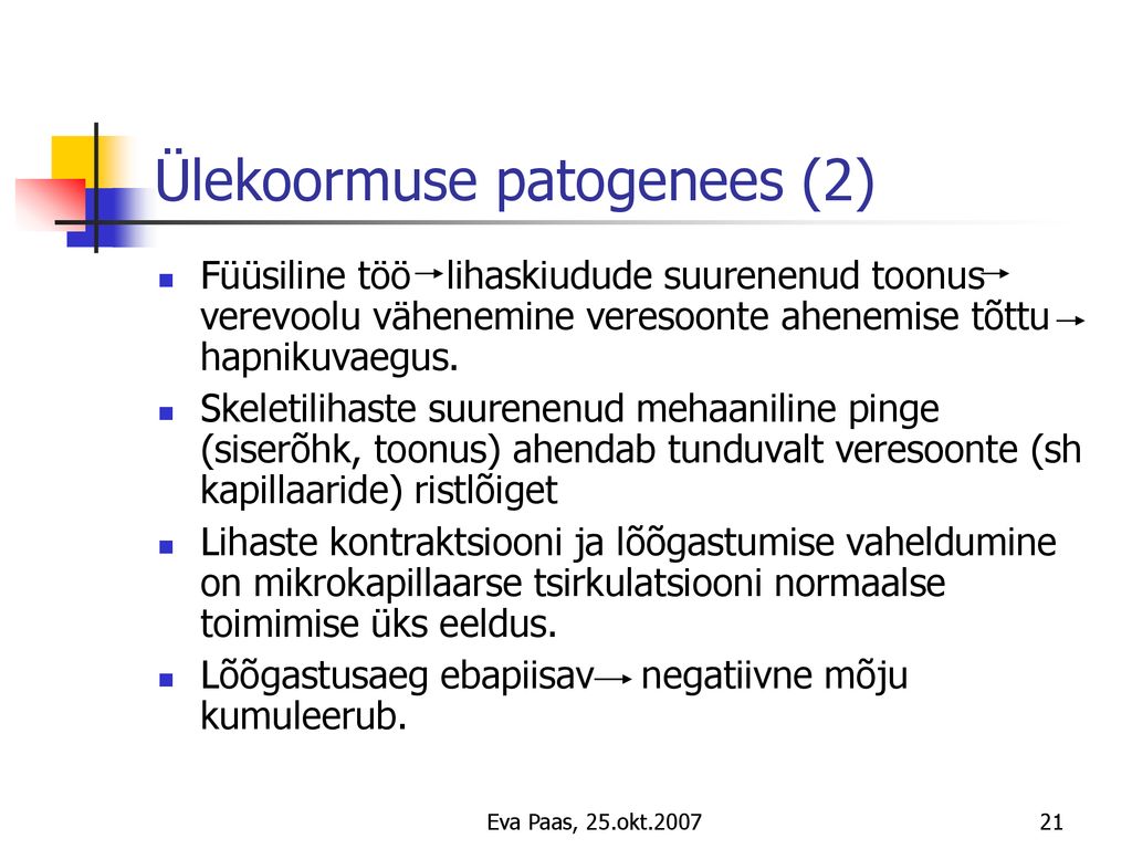 Ülekoormuse patogenees (2)