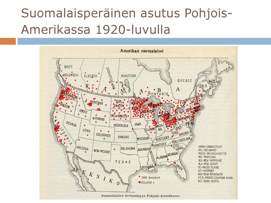 Suomalaisperäinen asutus Pohjois-Amerikassa 1920-luvulla