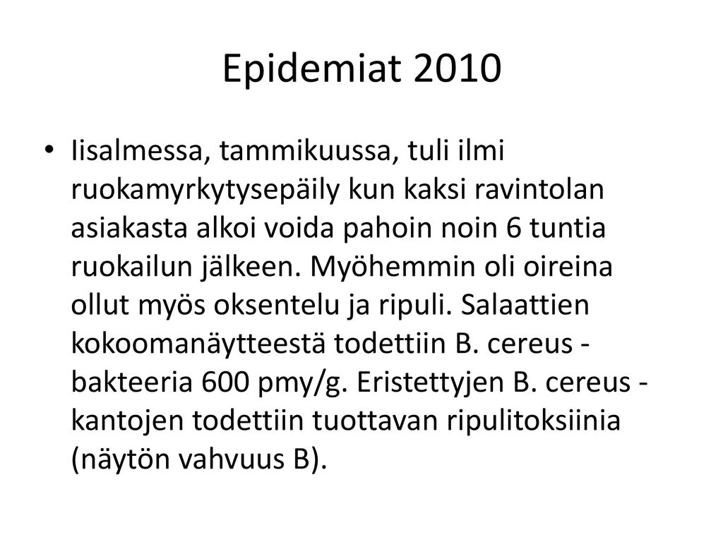 Epidemiat 2010