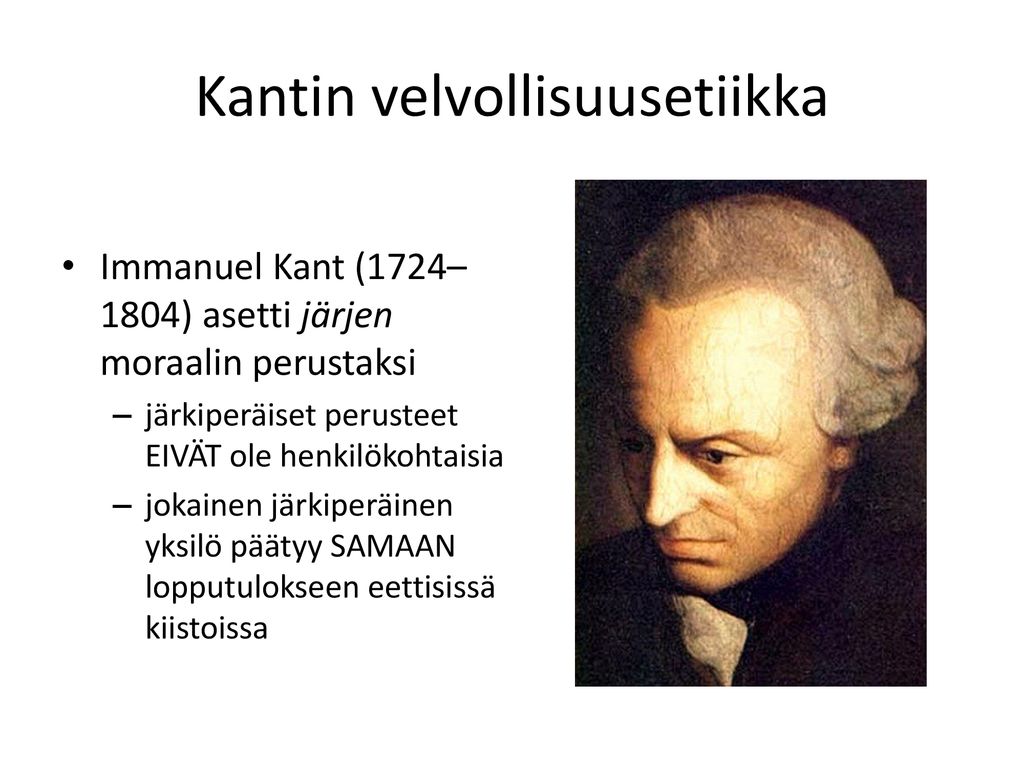 Kantin velvollisuusetiikka