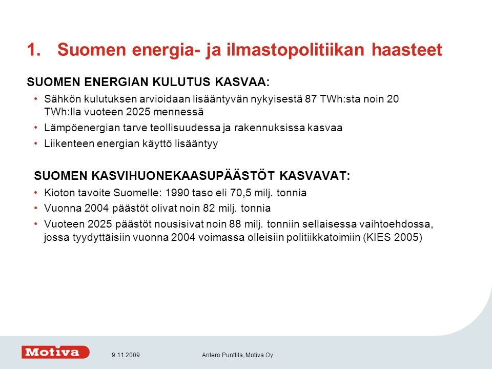 Suomen energia- ja ilmastopolitiikan haasteet