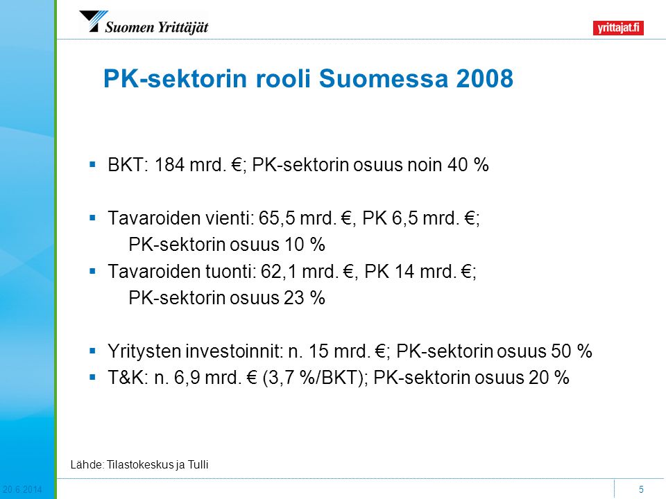 PK-sektorin rooli Suomessa 2008