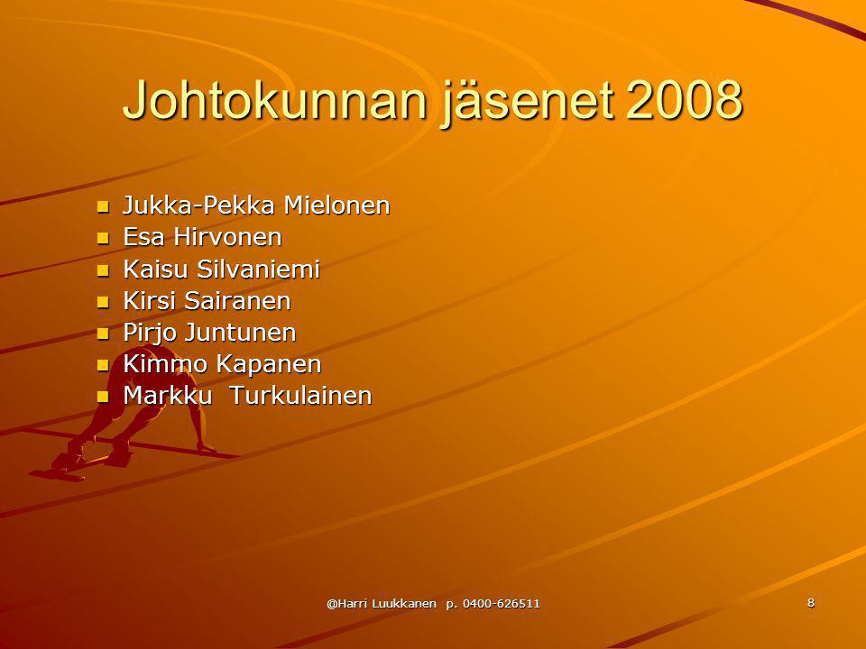 Johtokunnan jäsenet 2008 Jukka-Pekka Mielonen Esa Hirvonen