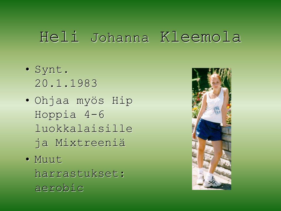 Heli Johanna Kleemola Synt
