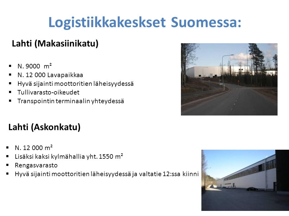 Logistiikkakeskset Suomessa: