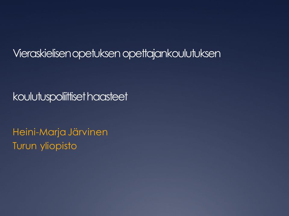 Heini-Marja Järvinen Turun yliopisto