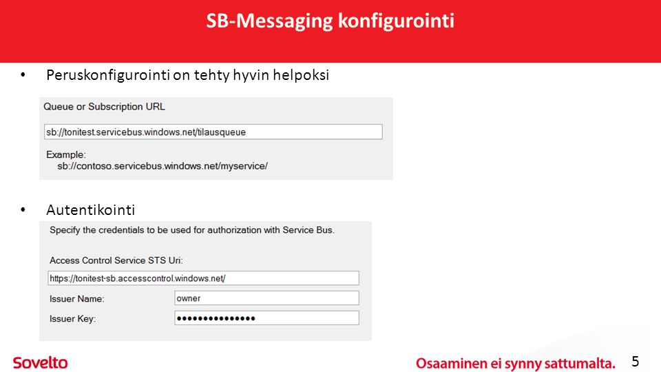 SB-Messaging konfigurointi
