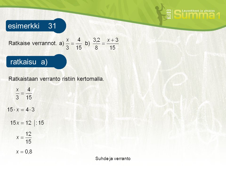 esimerkki 31 esimerkki 1 esimerkki 1 ratkaisu a)