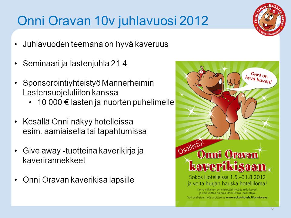 Onni Oravan 10v juhlavuosi 2012