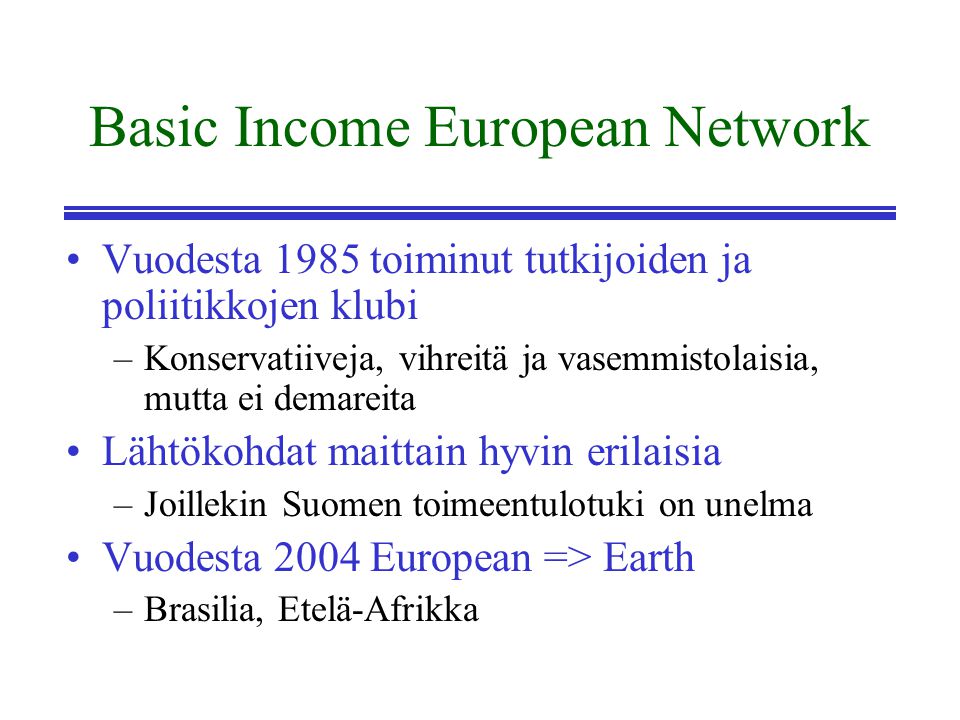 Basic Income European Network