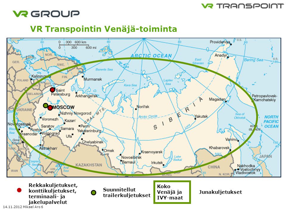 VR Transpointin Venäjä-toiminta