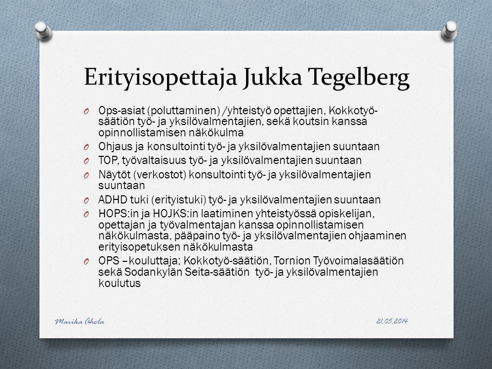 Erityisopettaja Jukka Tegelberg
