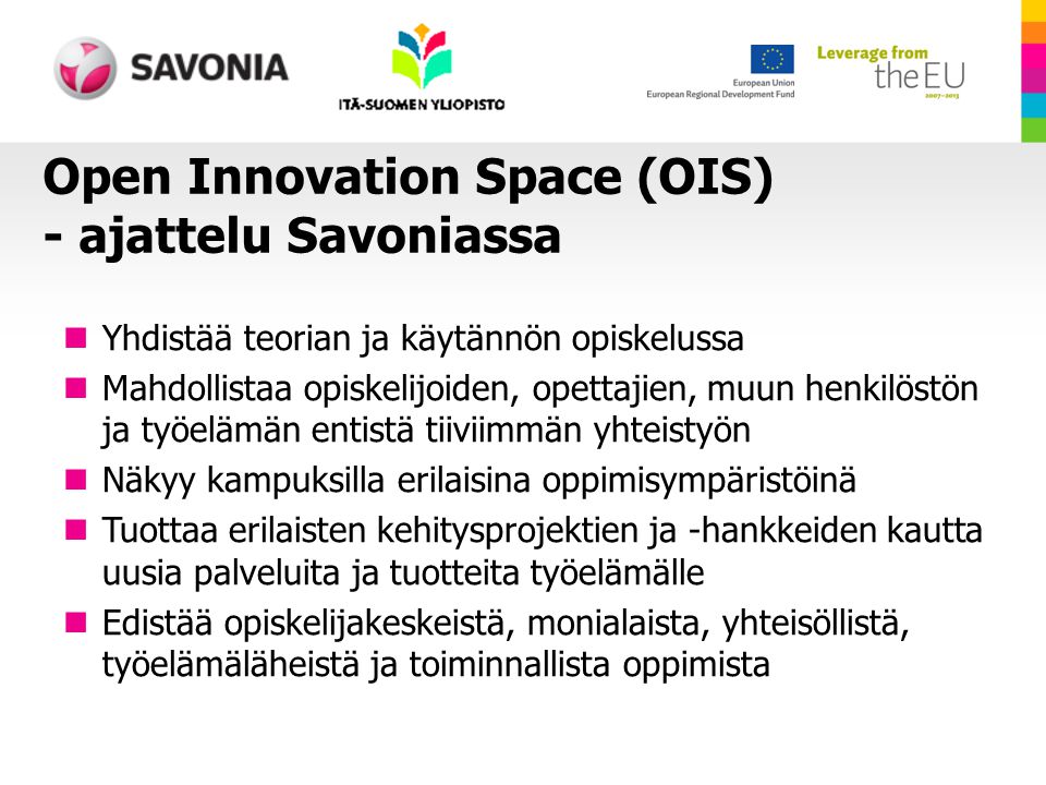 Open Innovation Space (OIS) - ajattelu Savoniassa
