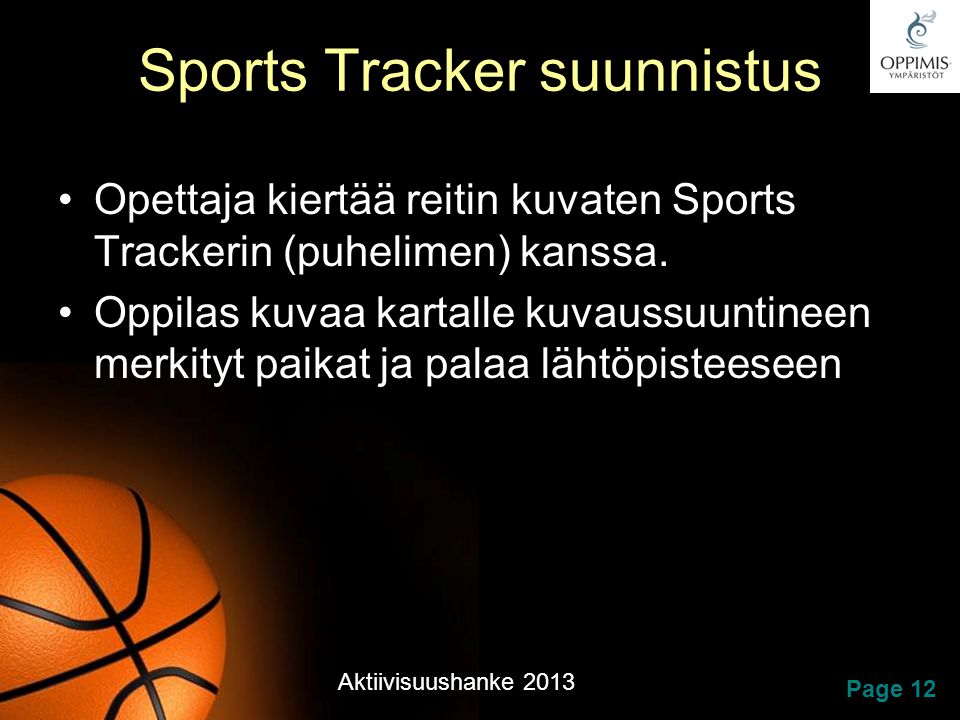 Sports Tracker suunnistus