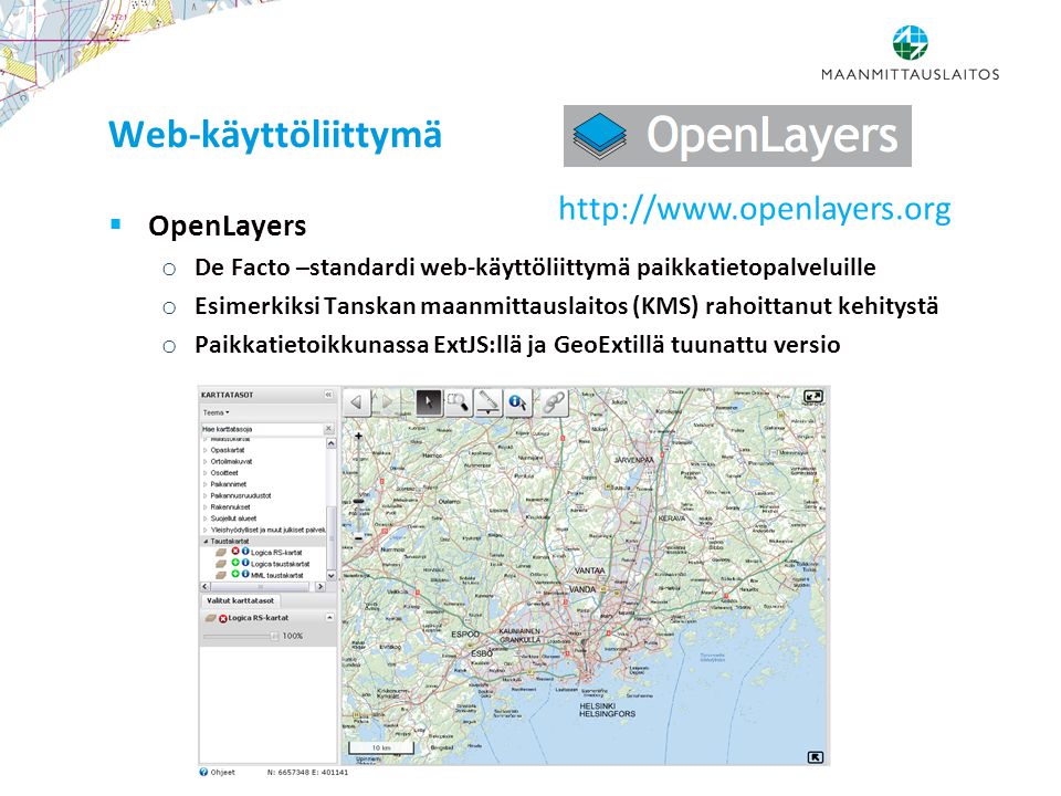 Web-käyttöliittymä   OpenLayers