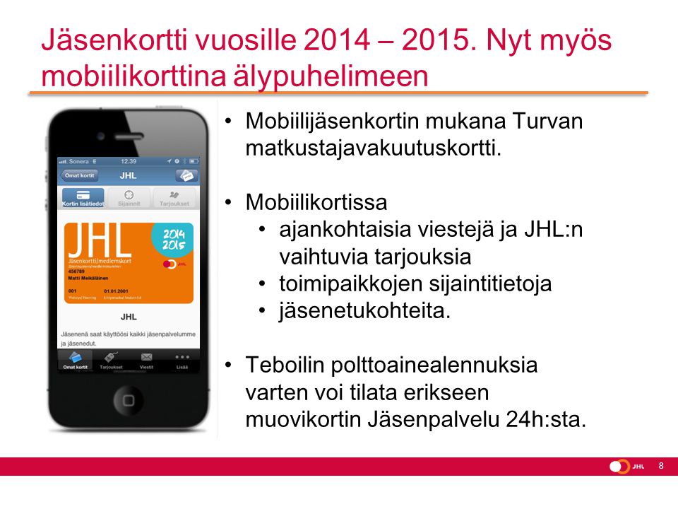 Jäsenkortti vuosille 2014 – 2015