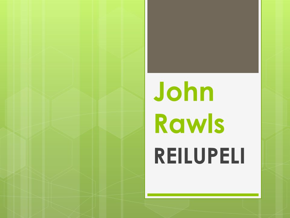 John Rawls REILUPELI