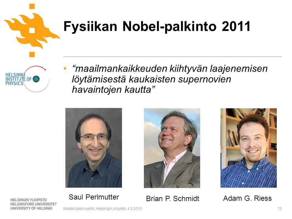 Fysiikan Nobel-palkinto 2011