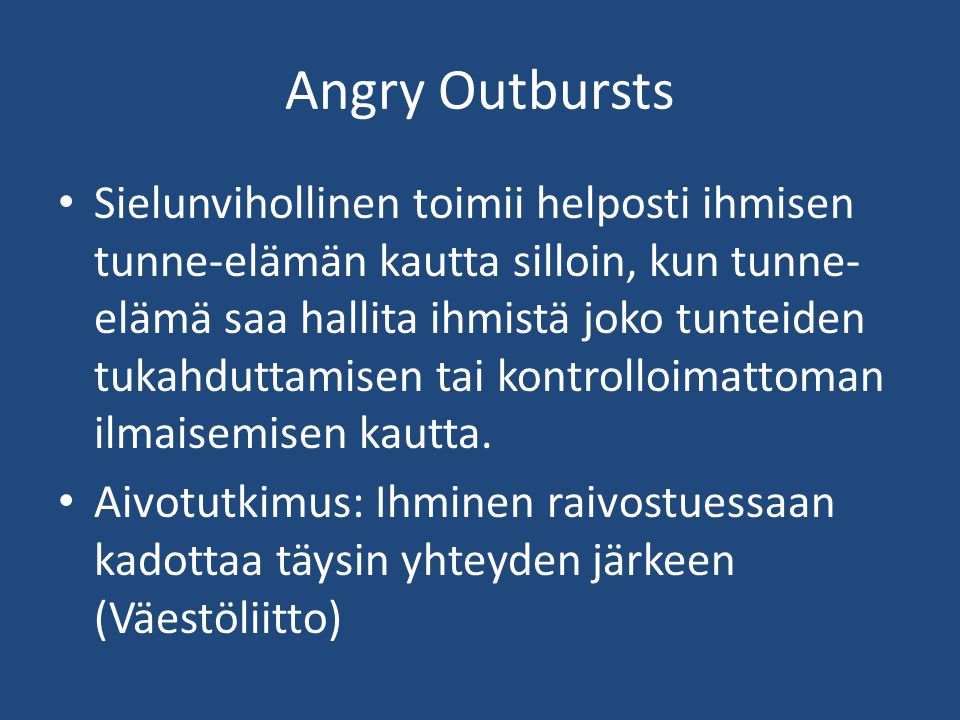 Angry Outbursts