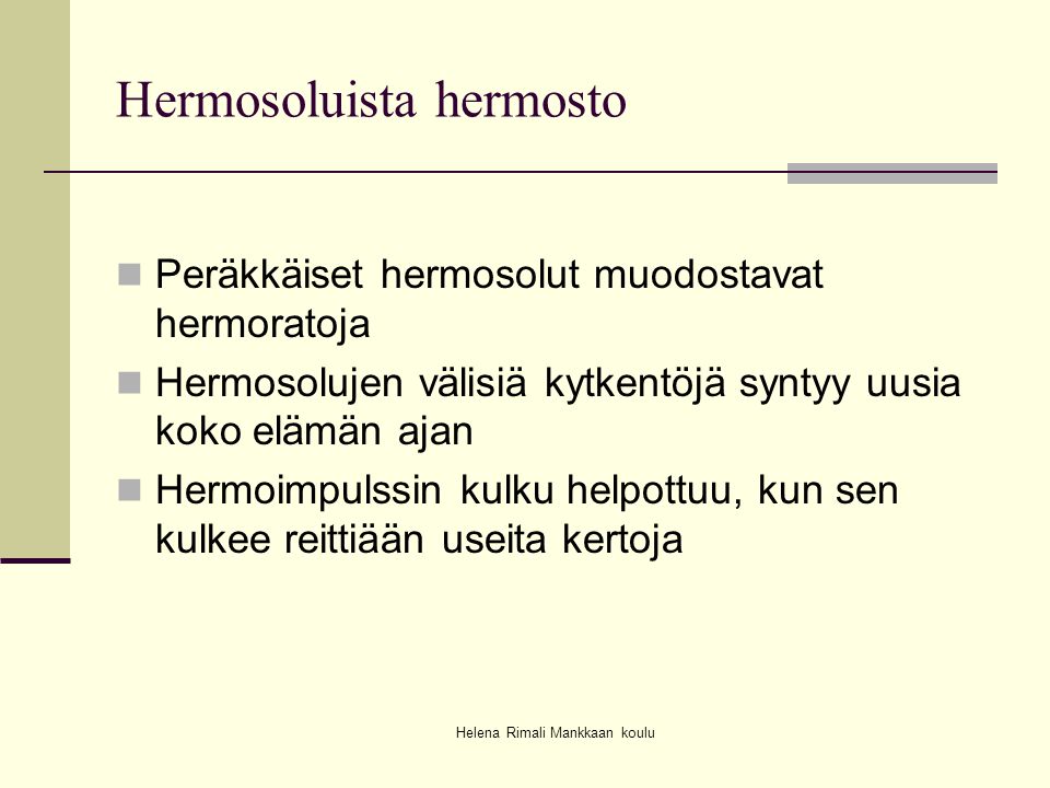 Hermosoluista hermosto