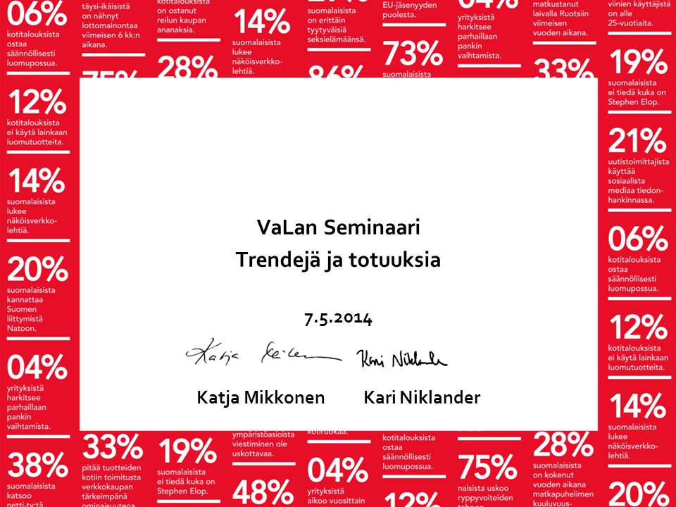 Katja Mikkonen Kari Niklander