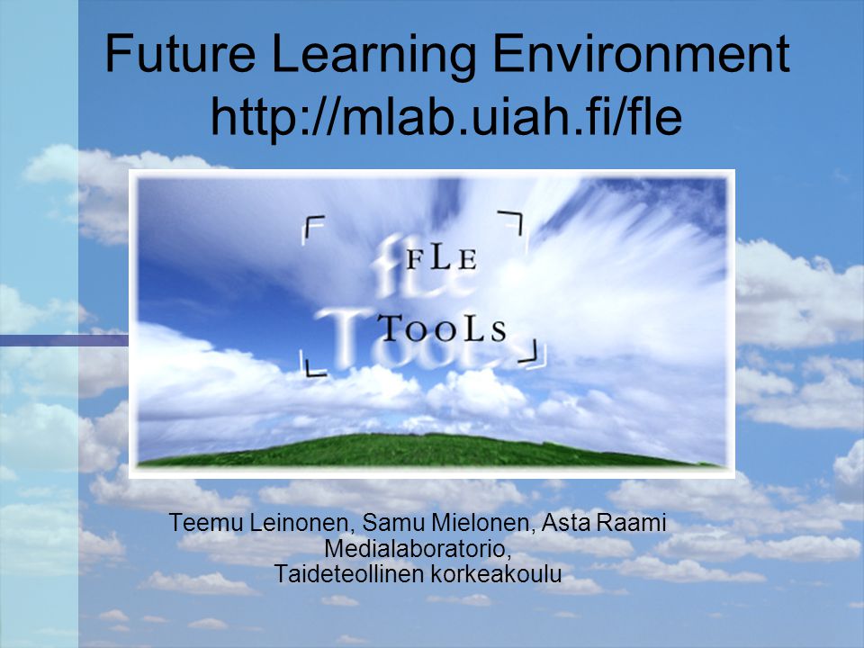 Future Learning Environment
