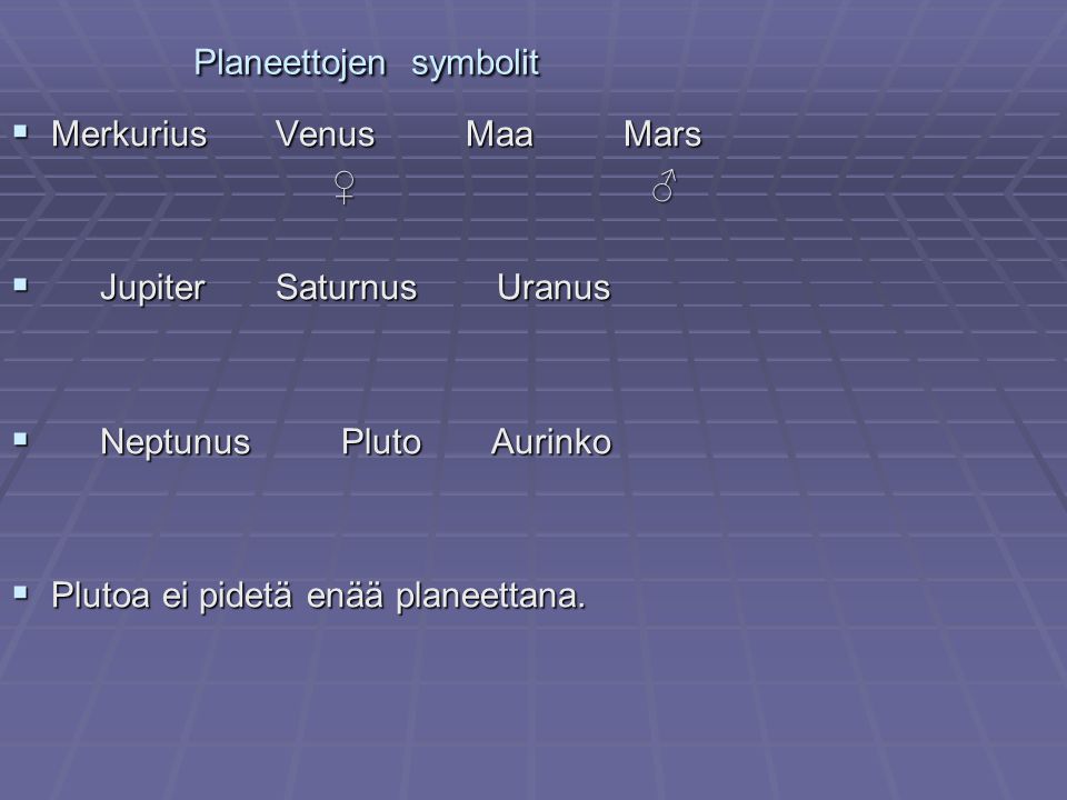 Planeettojen symbolit