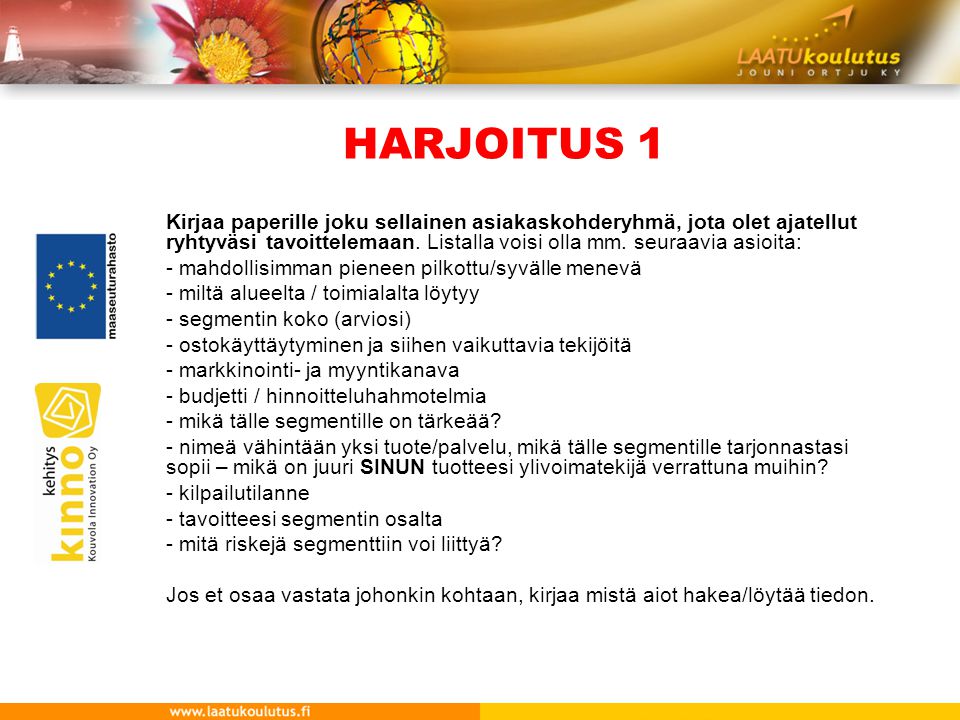 HARJOITUS 1