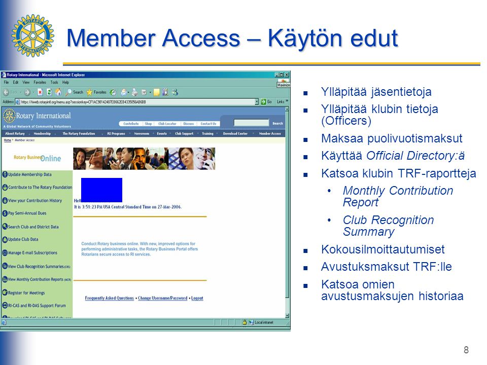 Member Access – Käytön edut