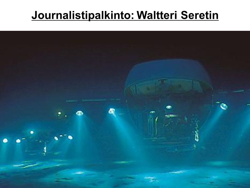 Journalistipalkinto: Waltteri Seretin