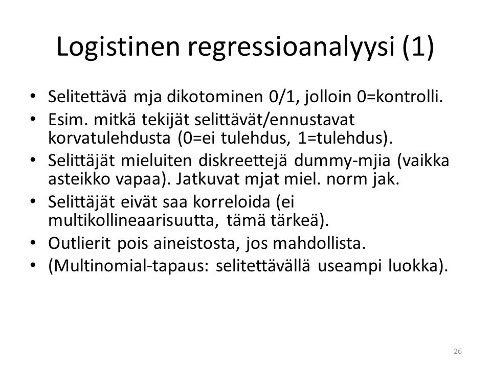 Logistinen regressioanalyysi (1)