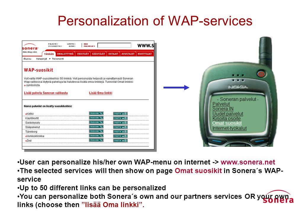 Personalization of WAP-services