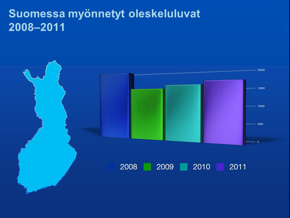 Suomessa myönnetyt oleskeluluvat 2008–2011