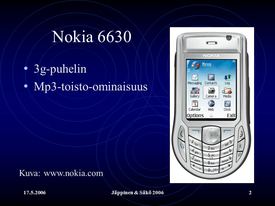 Nokia g-puhelin Mp3-toisto-ominaisuus Kuva:
