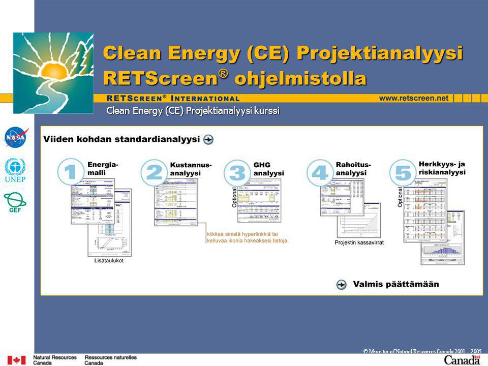 Clean Energy (CE) Projektianalyysi kurssi