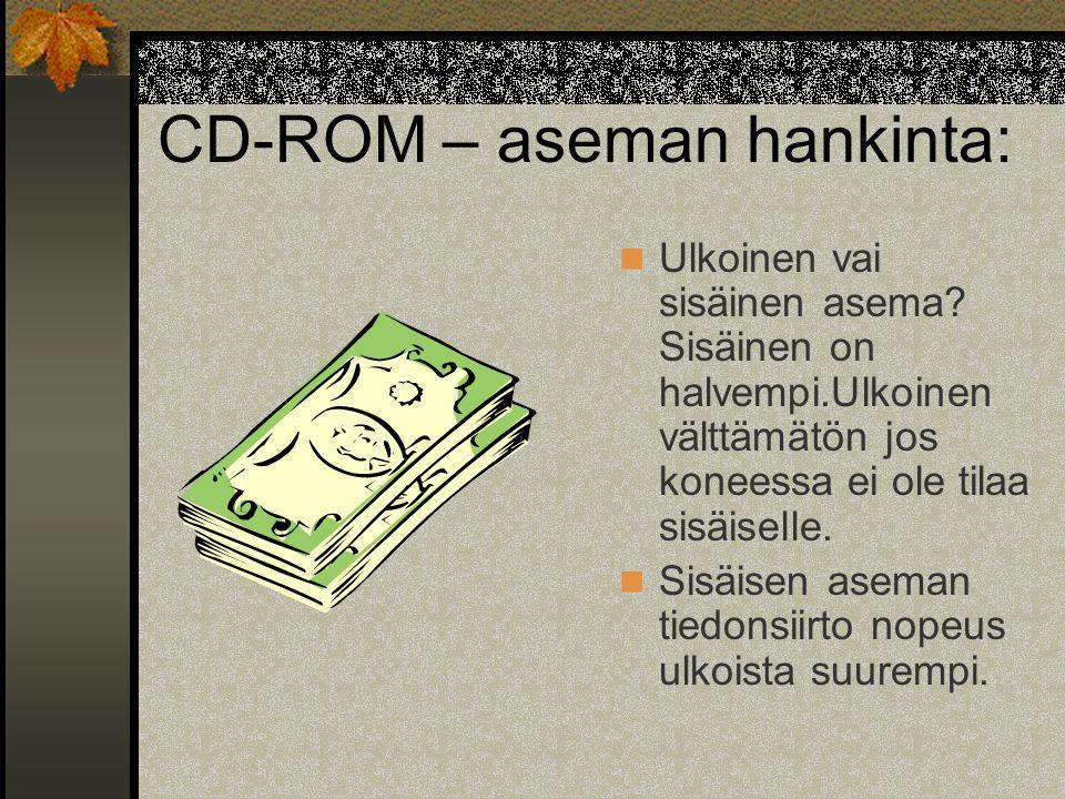 CD-ROM – aseman hankinta: