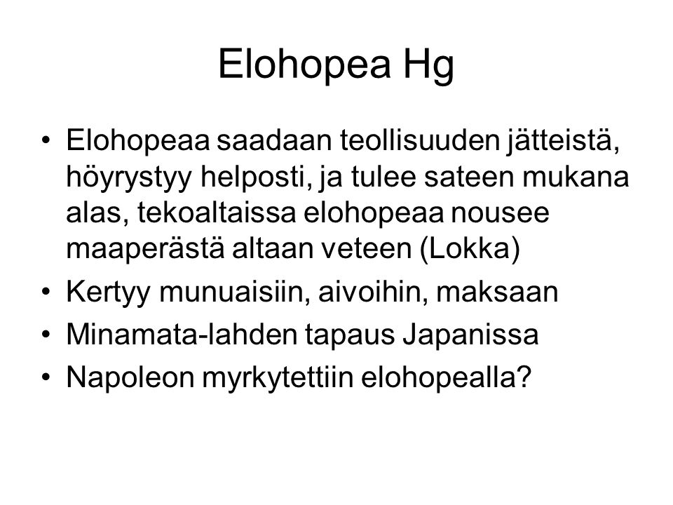 Elohopea Hg