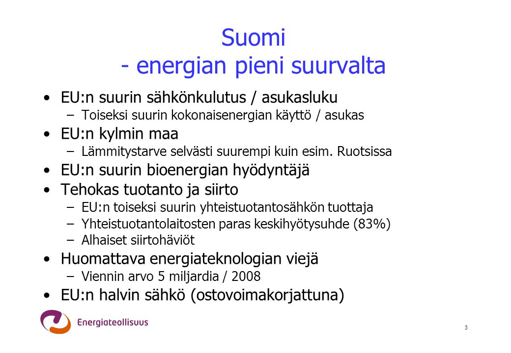 Suomi - energian pieni suurvalta