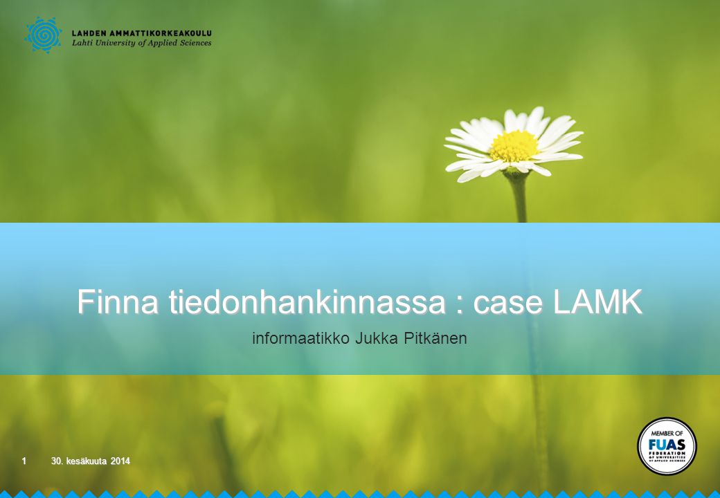 Finna tiedonhankinnassa : case LAMK