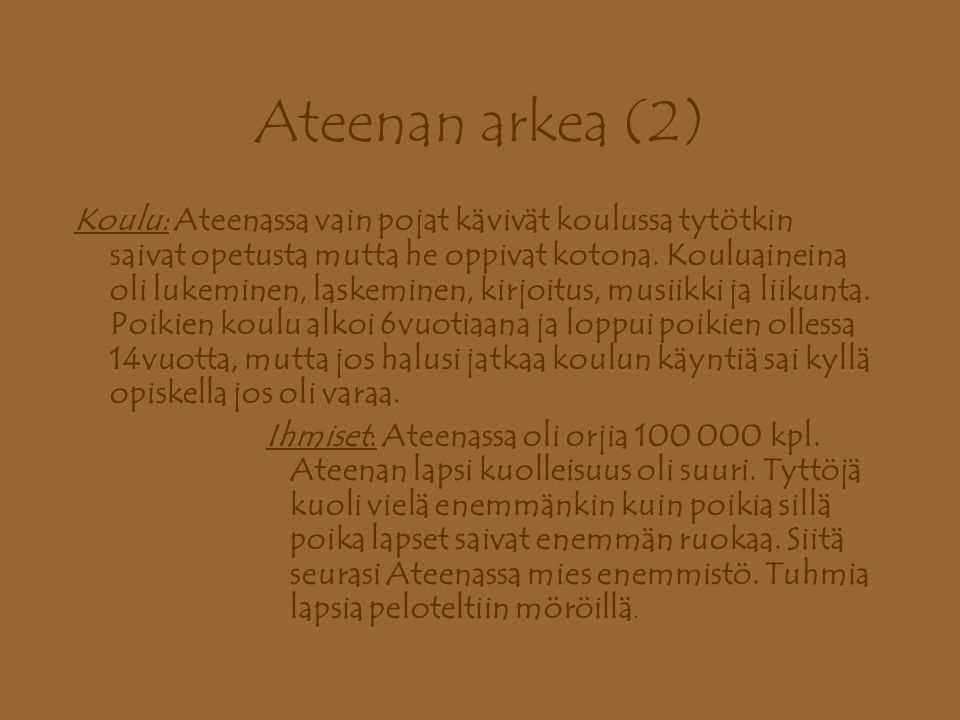 Ateenan arkea (2)