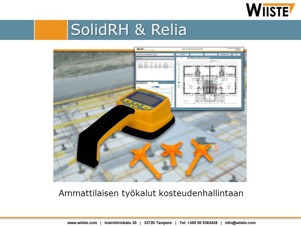 SolidRH & Relia Ammattilaisen työkalut kosteudenhallintaan