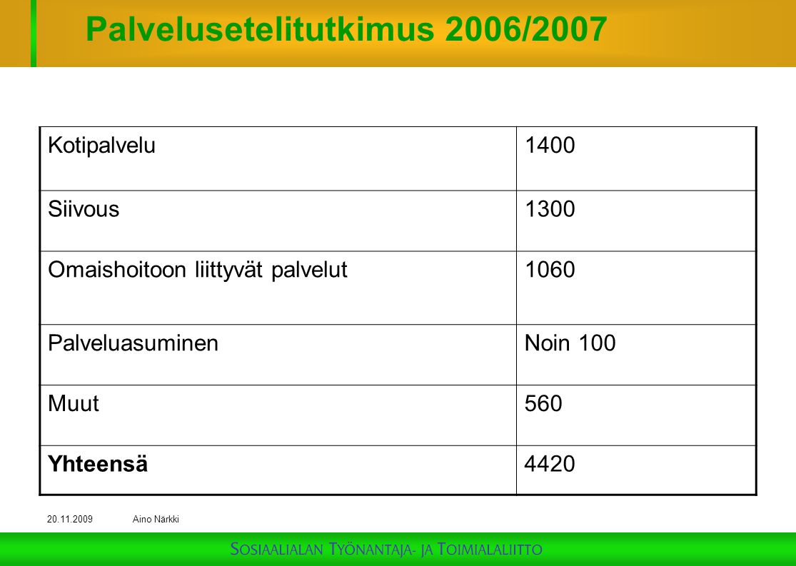 Palvelusetelitutkimus 2006/2007