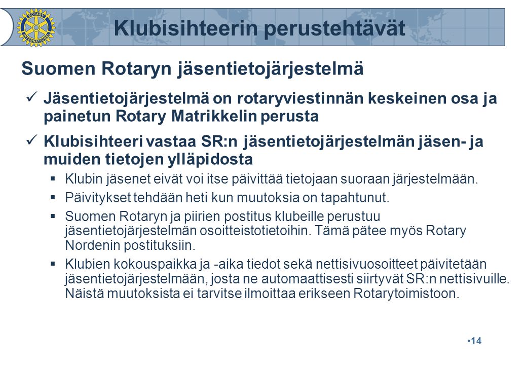 Suomen Rotaryn jäsentietojärjestelmä