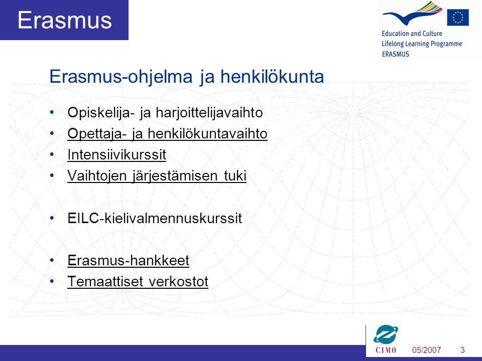 Erasmus-ohjelma ja henkilökunta