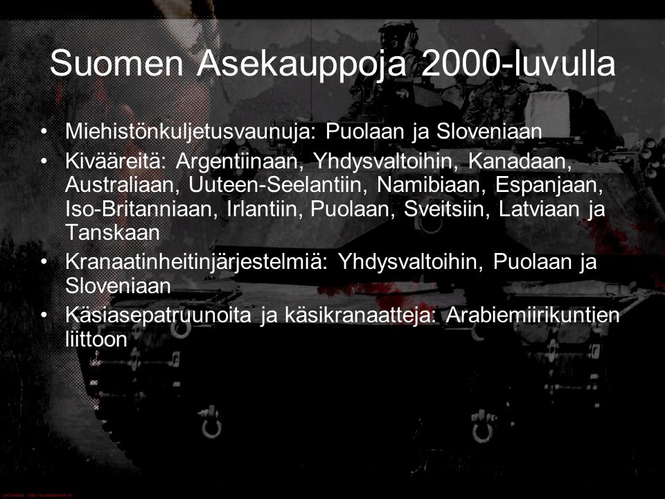 Suomen Asekauppoja 2000-luvulla