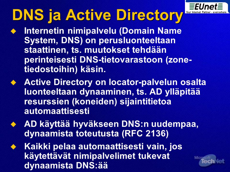 DNS ja Active Directory