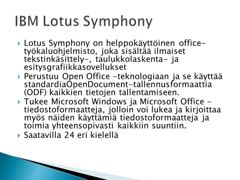 IBM Lotus Symphony