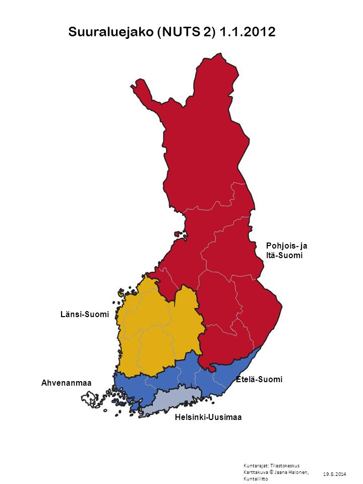 Suuraluejako (NUTS 2) Pohjois- ja Itä-Suomi Länsi-Suomi